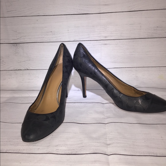 Coach Natassia Goat/Black embossed Leather heel - Picture 2 of 9